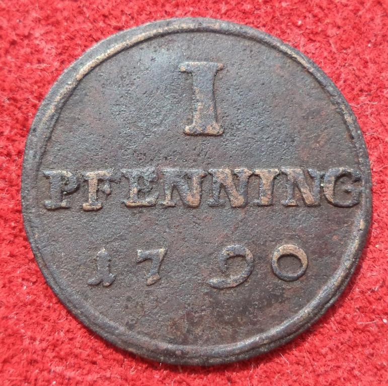 Мюнстер 1 пфеннинг 1790 год п.8
