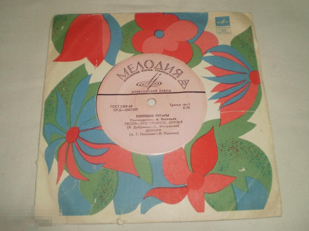 Поющие Гитары ‎– Песня - Это Главное, Друзья - Миньон 