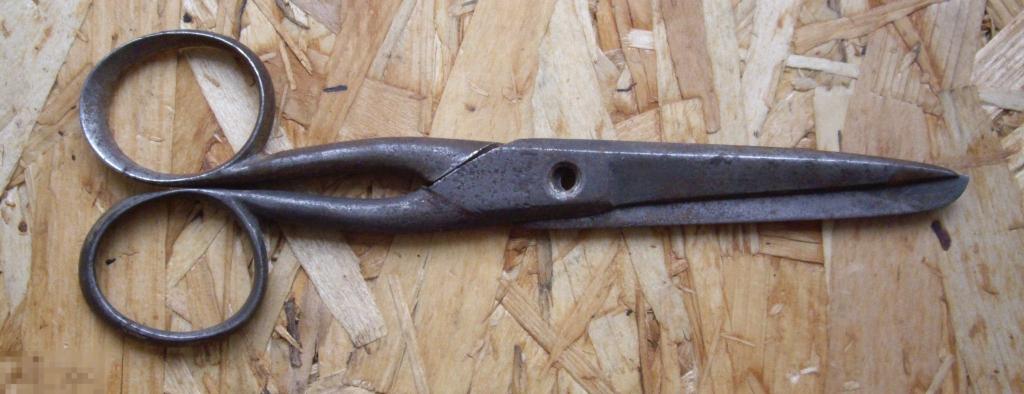 Ножницы кованые старинные под ремонт Германия 1930-40е года дл.140 мм 