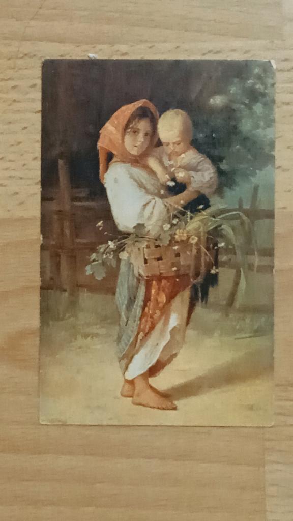 ЖИВОПИСЬ. Х.ПЛАТОНОВ НАЙМИЧКА. ОТКРЫТКА ДО 1917 ГОДА.