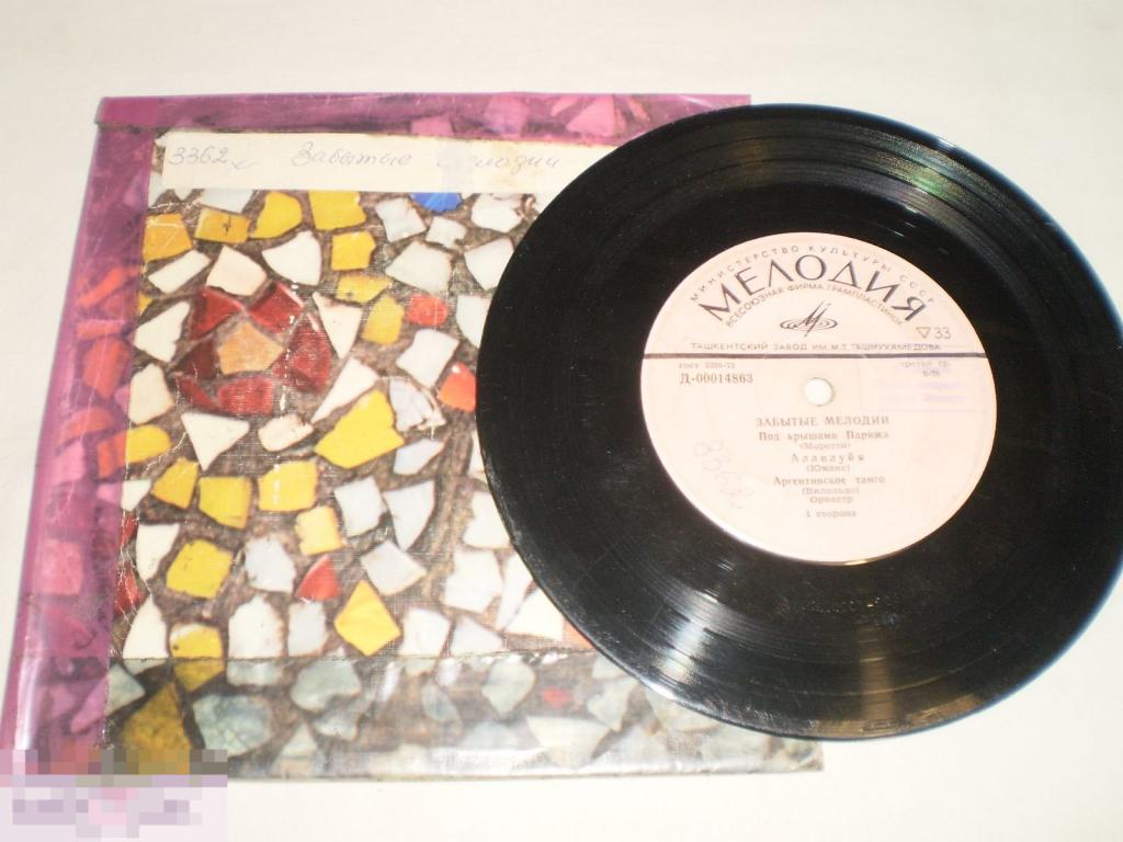 Забытые Мелодии ‎– Под Крышами Парижа - Миньон 