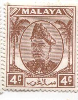1949 Малайя Султан Хизамуддин Алам Шах 4с.**
