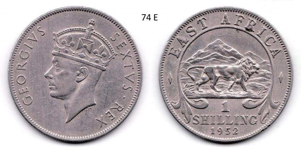 Британская Восточная Африка. 1 шиллинг. 1952 год.