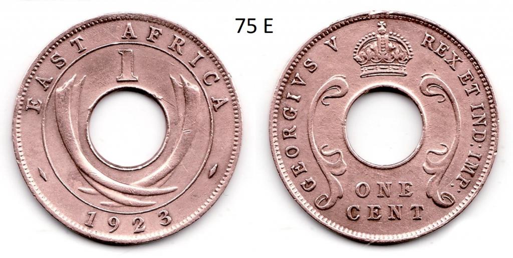 Британская Восточная Африка. 1 цент. 1923 год.