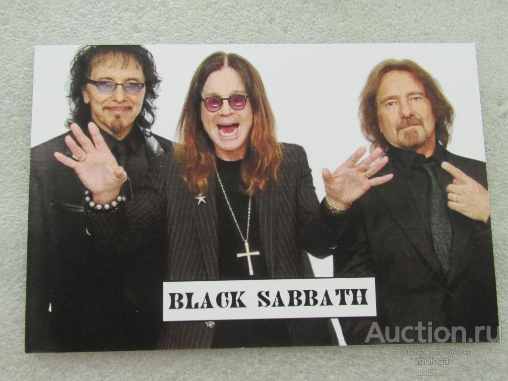 открытка  британская рок-группа BLACK SABBATH