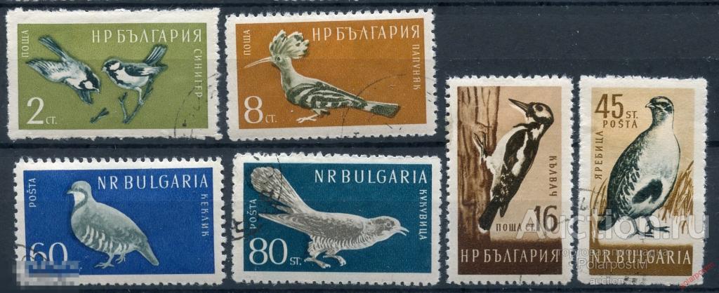 DG16 Болгария 1959 1116-1121 Птицы. Фауна 