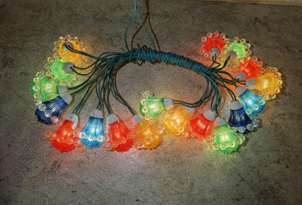 Елочная гирлянда Новогодняя Снежинки СССР Отличная