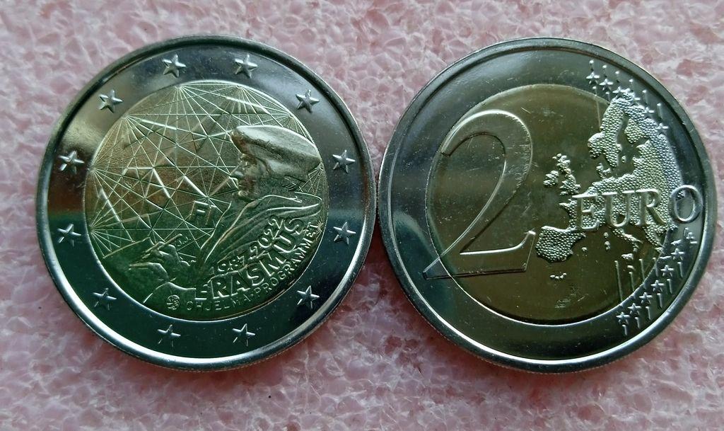 Финляндия 2 евро 2022 35 лет программе Эразмус unc