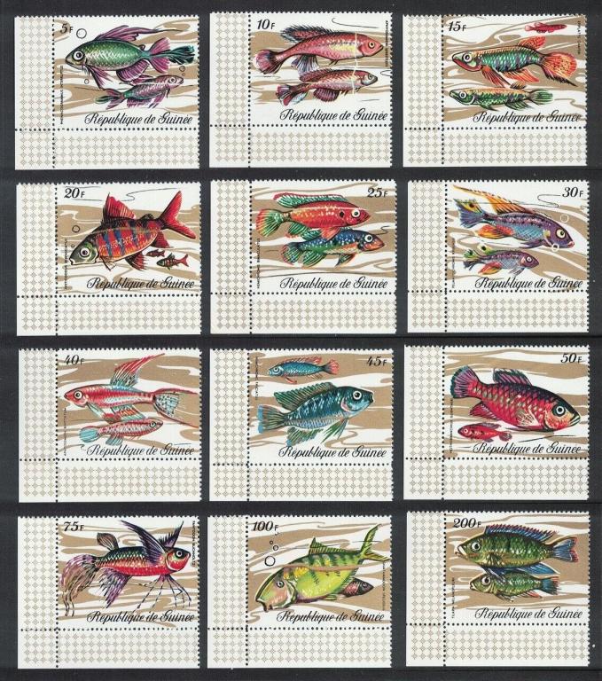 Гвинея,1971,Ми-571-82**Морская фауна