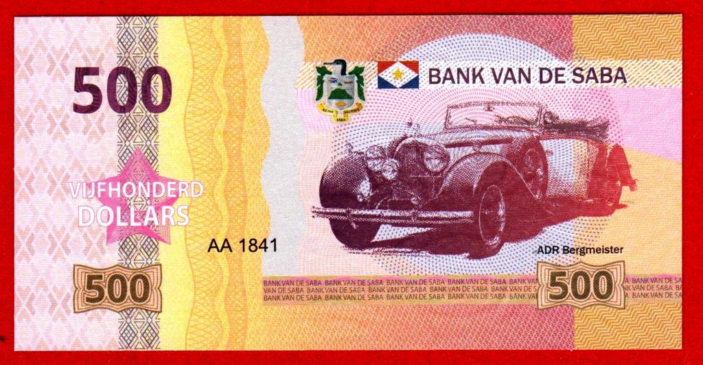 Саба (Карибские Нидерланды), 500 долларов, 2015, UNC