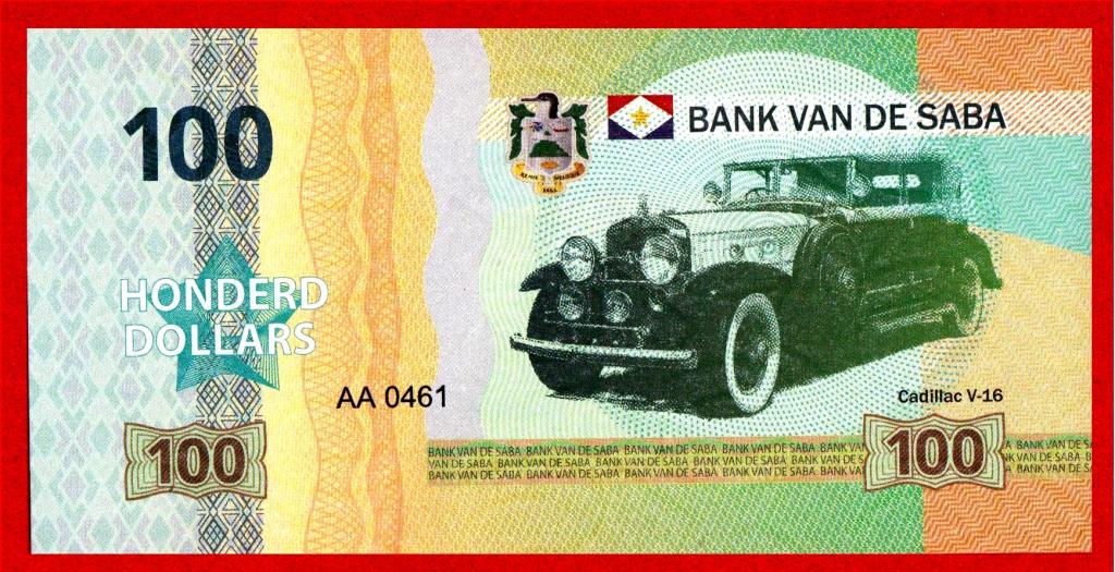Саба (Карибские Нидерланды), 100 долларов, 2015, UNC