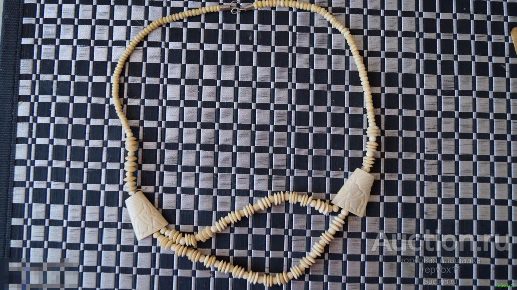 бусы натуральная кость. длина 63 см 