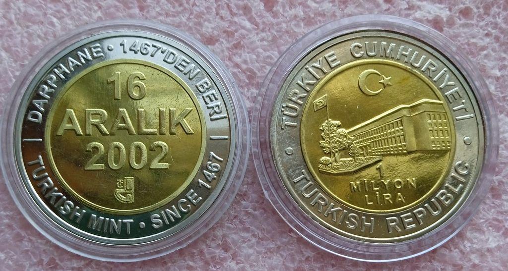 Турция 1000000 лир 2002 535 лет Стамбульскому МД / 16 декабря unc / 1 миллион