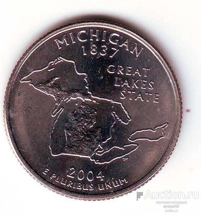25 центов США Мичиган 2004 г.