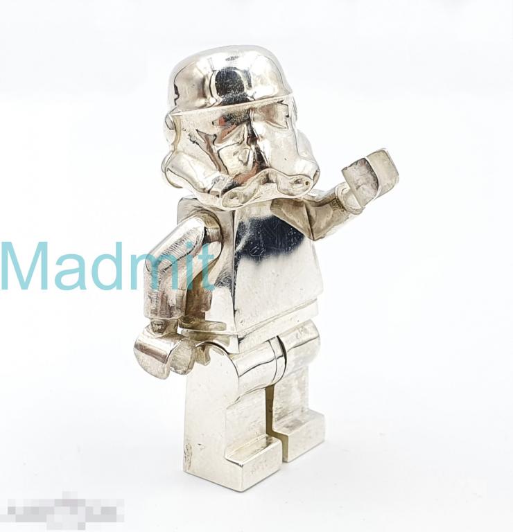 Lego Star Wars Stormtrooper Штурмовик Серебро 925 кастомная минифигурка CUSTOM MINIFIGURE 
