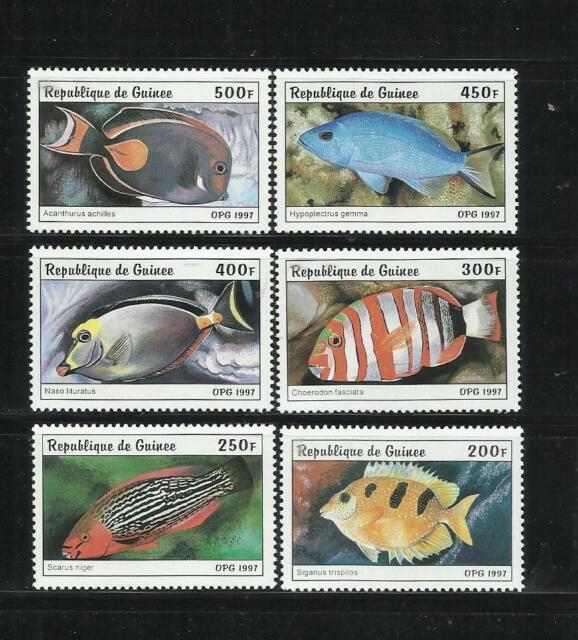 Гвинея,1997,Ми-1545-50**Морская фауна