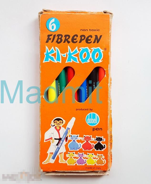 Фломастеры времен СССР KI_KOO Dobell ИТАЛИЯ 1980-е 6 цветов 