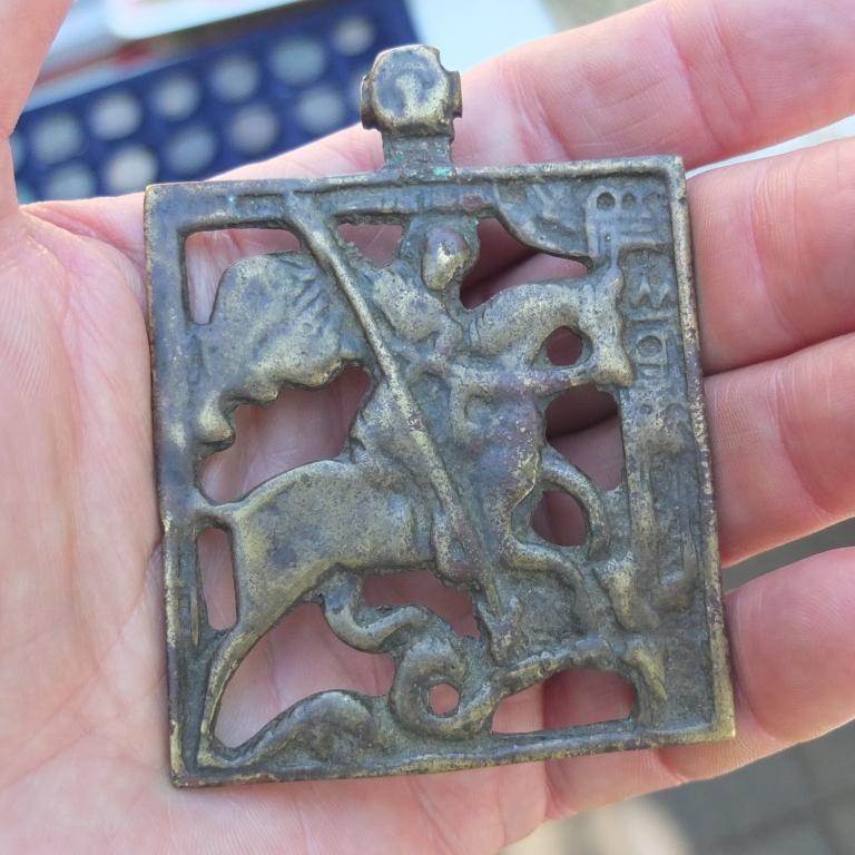 литая икона Георгий Победоносец