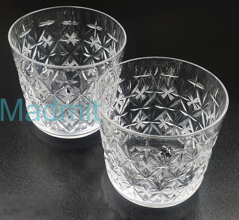 Пара винтажных хрустальных стаканов 1950-х годов 