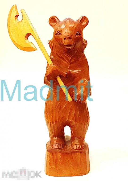 Переяславский Сувенир МИШКА резьба по дереву СССР 1980-е 