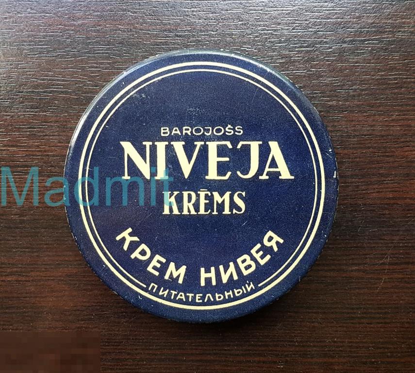 Жестяная банка коробка от крема Нивея СССР жесть 1970-е 