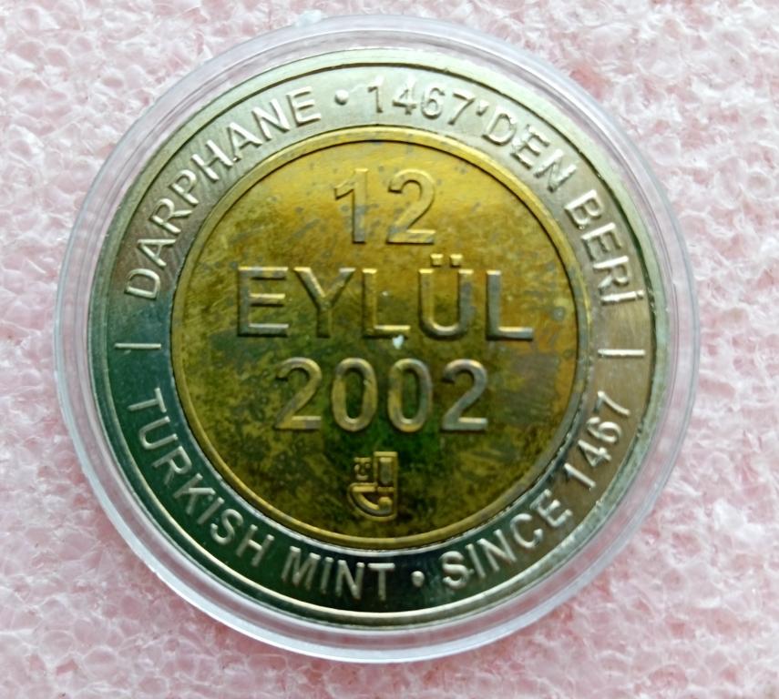 Турция 1000000 лир 2002 535 лет Стамбульскому МД / 12 сентября / 1 миллион