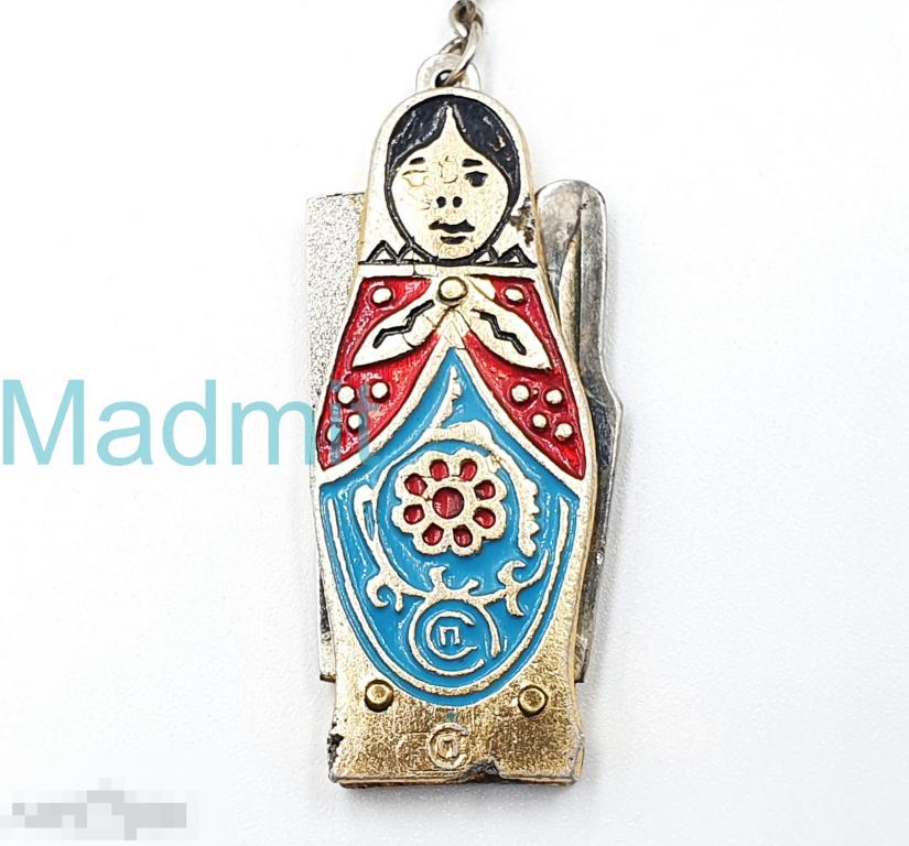 Брелок Нож МАТРЕШКА Павловский Сувенир СССР 1970-е 