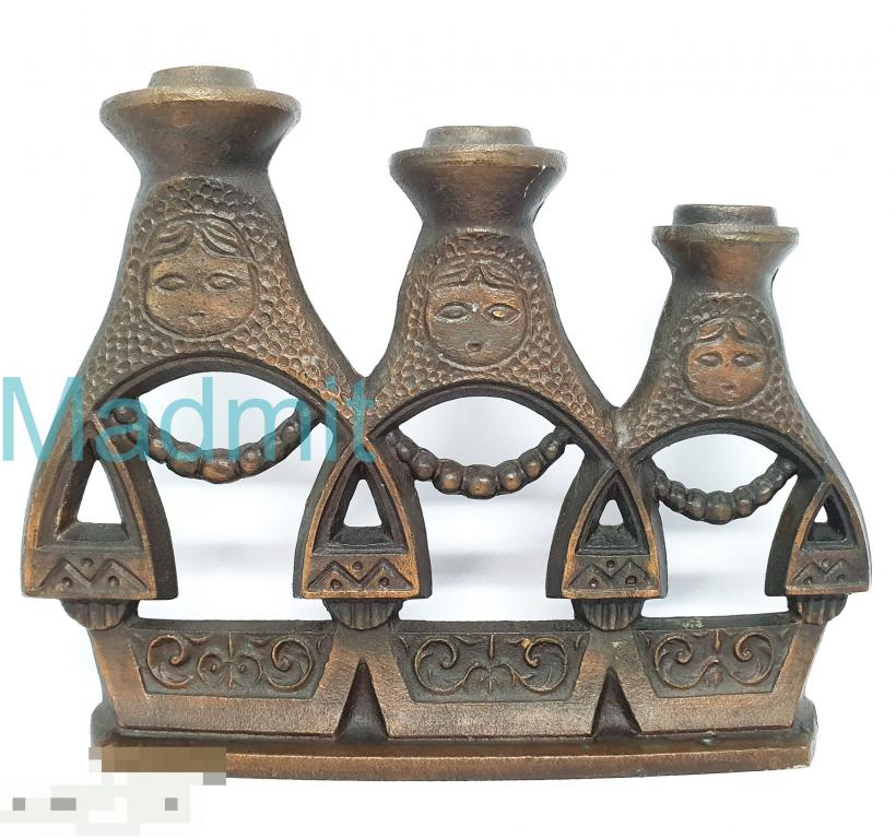 Подсвечник СССР Винтаж Декоративный 3-х рожковый Подсвечник МАТРЕШКИ 1980-е 