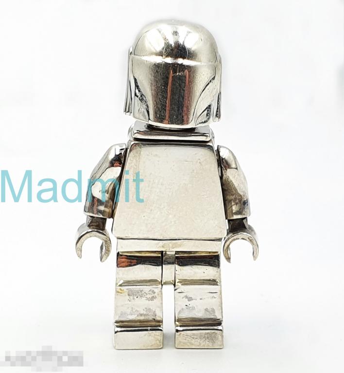 Lego Star Wars Мандалорец серебряная кастомная минифигурка CUSTOM MINIFIGURE 