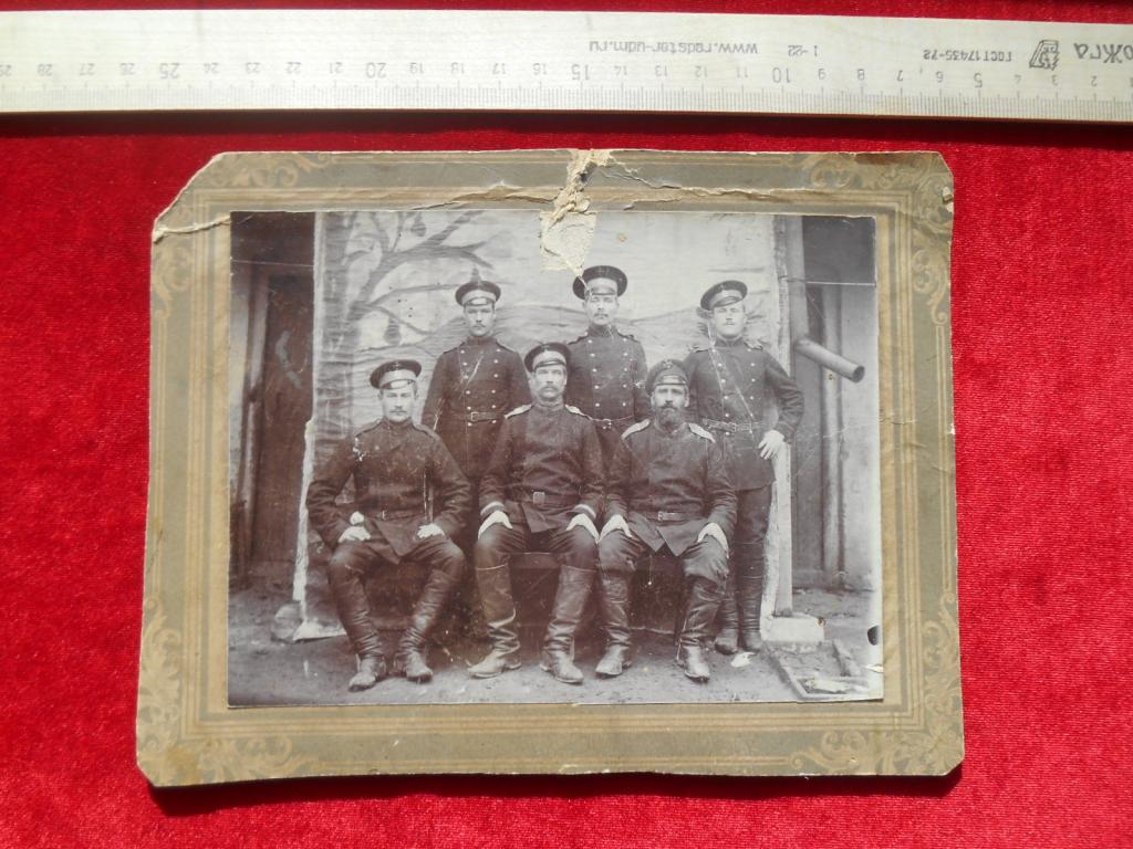 Фотография Ополченцы Русская Императорская Армия Ополченские Кресты на Фуражках Состояние
