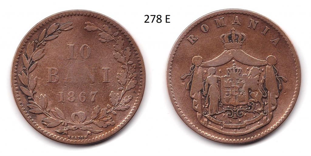 Румыния. 10 бани. 1867 год.
