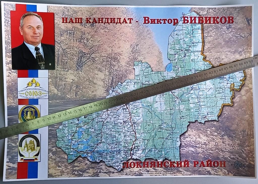 ТУ1.013 ЛОКНЯНСКИЙ РАЙОН ПСКОВСКАЯ ОБЛАСТЬ, ВЫБОРЫ, АГИТАЦИЯ, БИБИКОВ, 2000 (ТУБУСНОЕ ХРАНЕНИЕ)