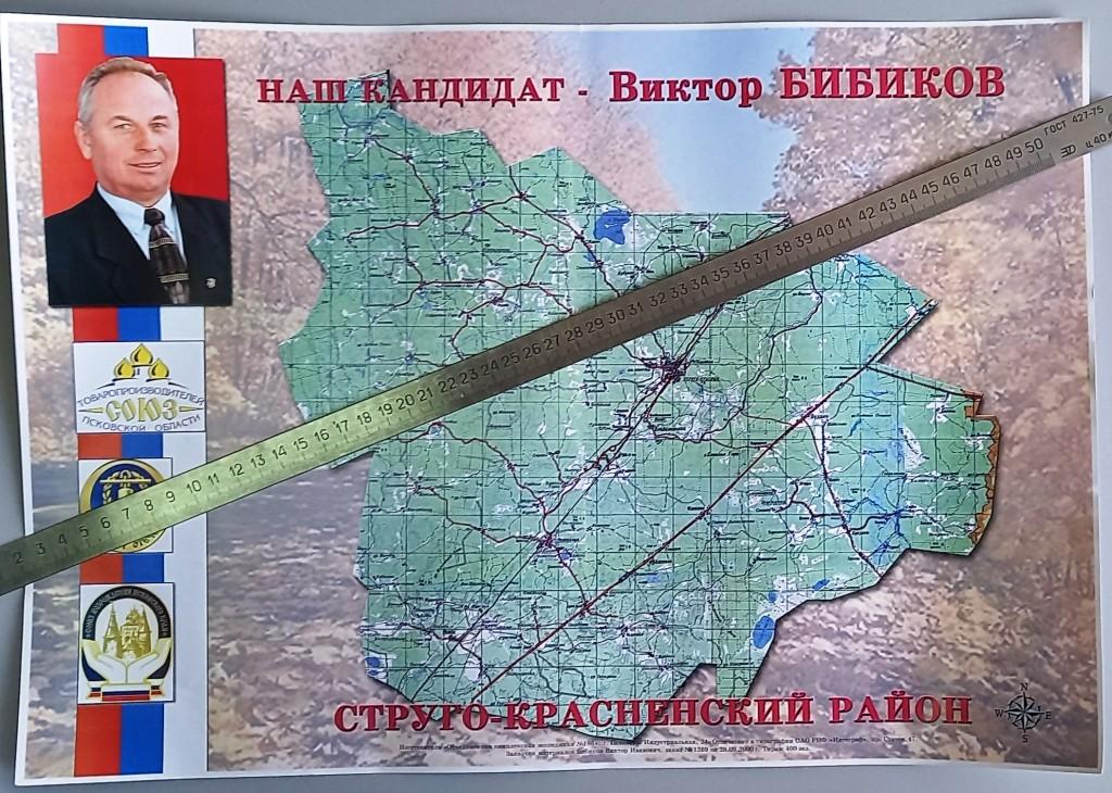 ТУ1.014 СТРУГОКРАСНЕНСКИЙ РАЙОН ПСКОВСКАЯ ОБЛАСТЬ, ВЫБОРЫ, АГИТАЦИЯ, БИБИКОВ, 2000 ТУБУСНОЕ ХРАНЕНИЕ