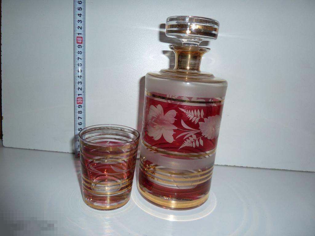 Графин старинный толстое стекло СССР 