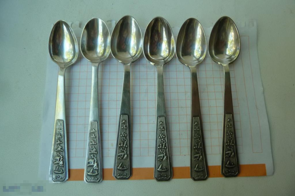 Набор кофейных ложек серебро Вьетнам 