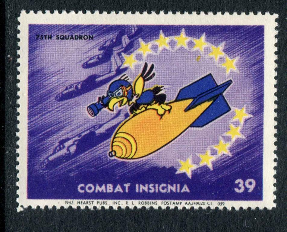 США Военные эмблемы ВМВ Вторая мировая война авиация самолёт 75 squadron - 39