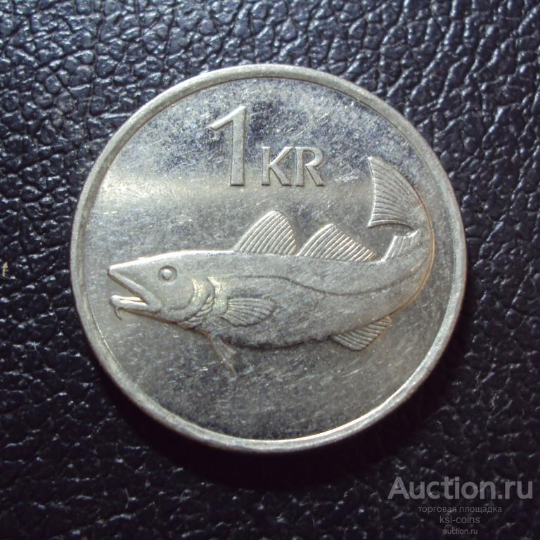 Исландия 1 крона 1991 год.