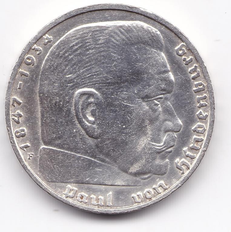 2 Марки 1939 г. F Третий Рейх Германия