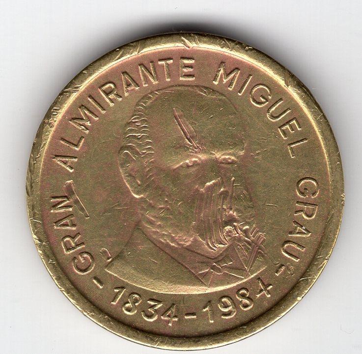 500 соль - Перу - 1984 - 150 лет адмиралу Грау