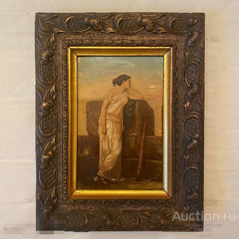 Живопись 19 век. Антиквариат Германия. Вильгельмом Августом Леберх Амбера 