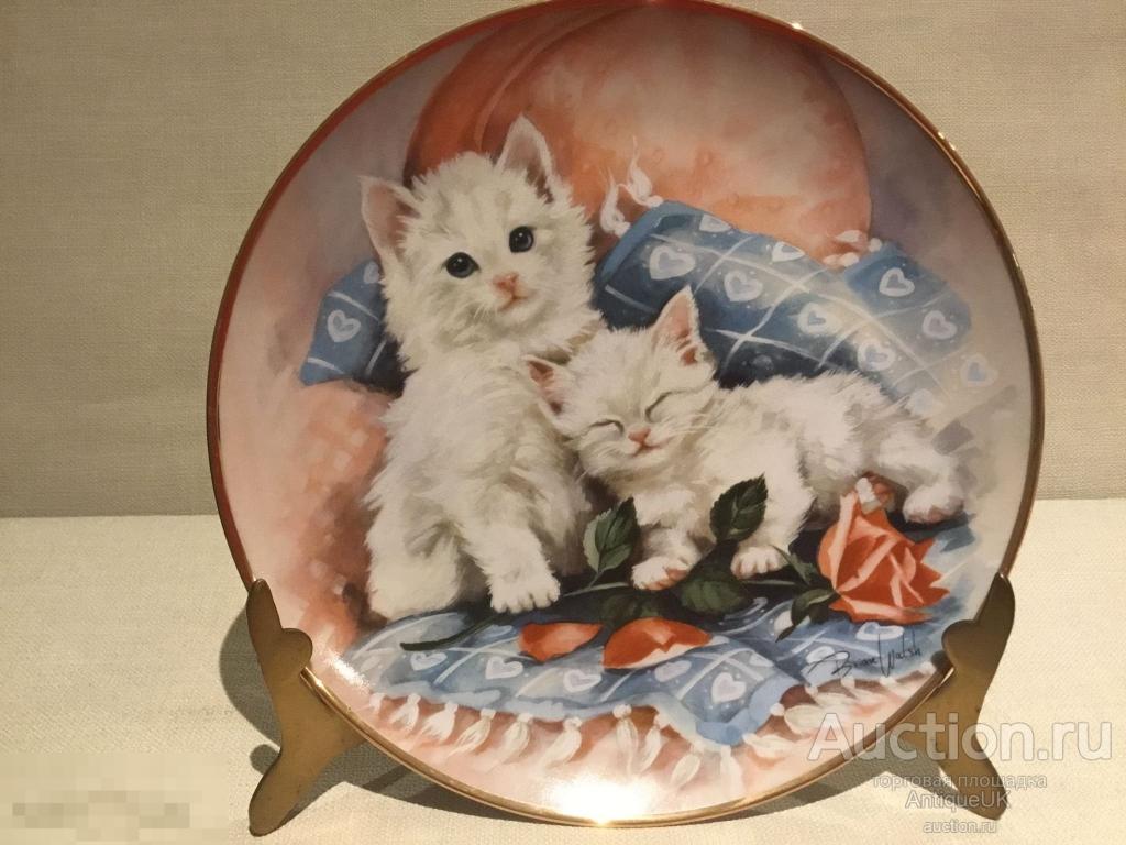 ДЕКОРАТИВНАЯ ТАРЕЛКА. КОТИКИ. FRANKLIN MINT. БЕСПЛАТНАЯ ДОСТАВКА!!! 