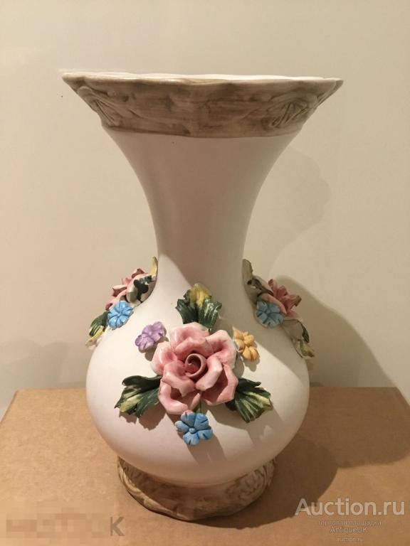 БОЛЬШАЯ  ВАЗА.  КАПОДИМОНТЕ. CAPODIMONTE. НОМЕР. КЛЕЙМО. БЕСПЛАТНАЯ ДОСТАВКА!!! 
