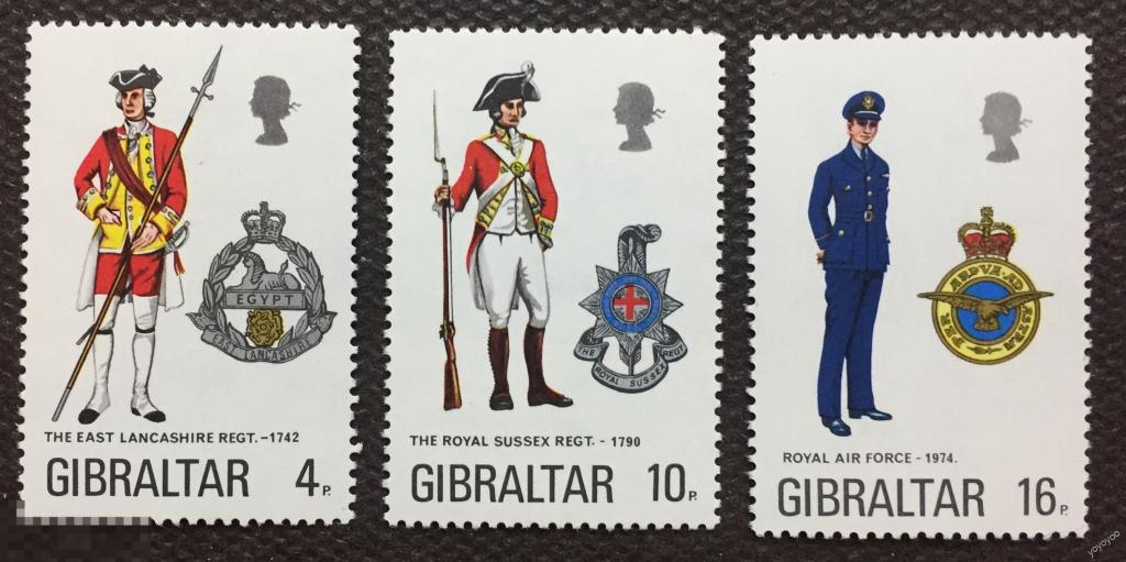 1974 Гибралтар Милитария Униформа Не полная ** А156 