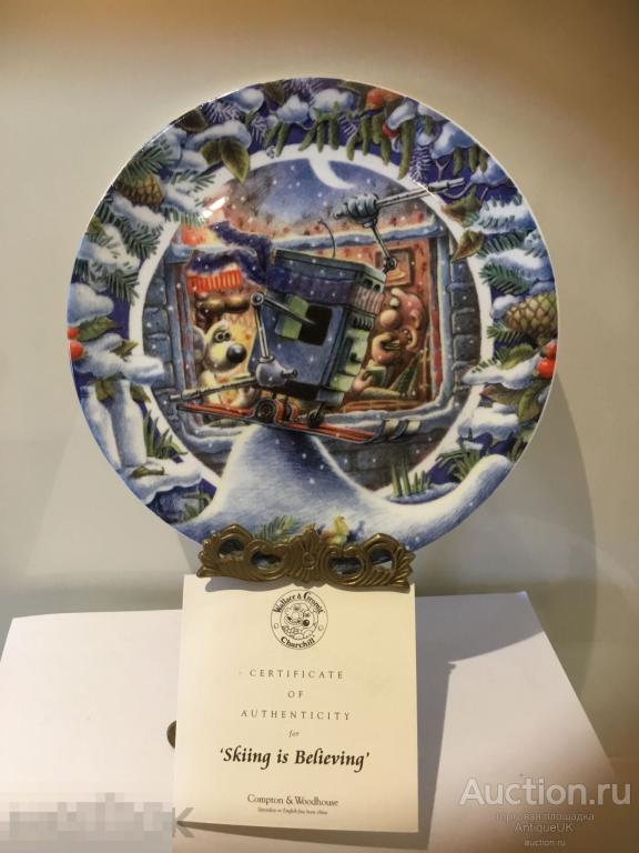 ДЕКОРАТИВНАЯ ТАРЕЛКА. WALLACE & GROMIT. 1989 г. АНГЛИЯ. СЕРТИФИКАТ. БЕСПЛАТНАЯ ДОСТАВКА! 