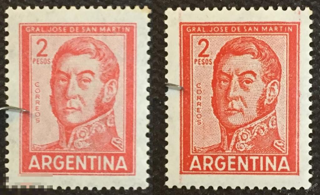 1961 Аргентина Персоналии Сан-Мартин 765-I 765-II ** А125 