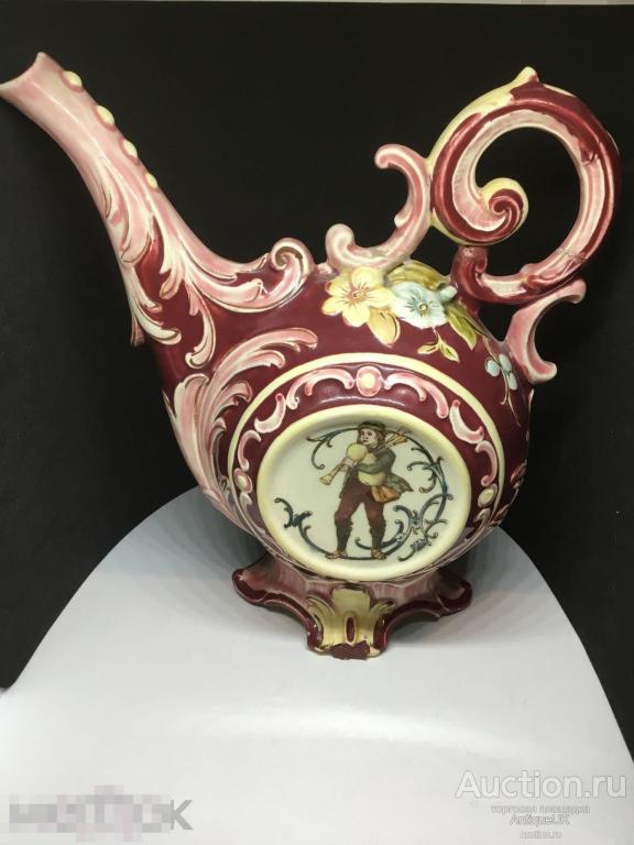 ОЧЕНЬ СТАРИННАЯ И РЕДКАЯ ДЕКОРАТИВНАЯ ЛЕЙКА. ФАРФОР. 19 ВЕК. БЕСПЛАТНАЯ ДОСТАВКА!!! 