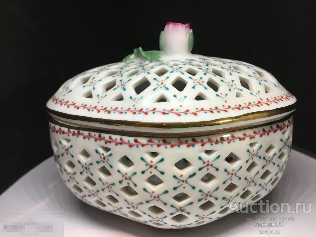 АЖУРНАЯ ВАЗА С КРЫШКОЙ. РУЧНАЯ РАБОТА. ФАРФОР. БЕСПЛАТНАЯ ДОСТАВКА!!! 