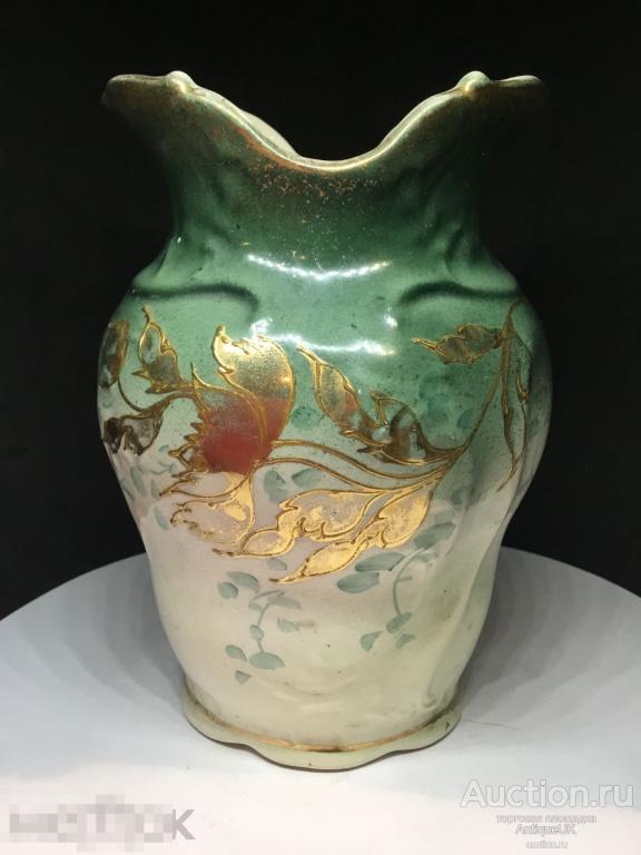 СТАРИННАЯ ВАЗА. ФАРФОР. ЗОЛОТО. РУЧНАЯ ДОРИСОВКА. БЕСПЛАТНАЯ ДОСТАВКА!!! 