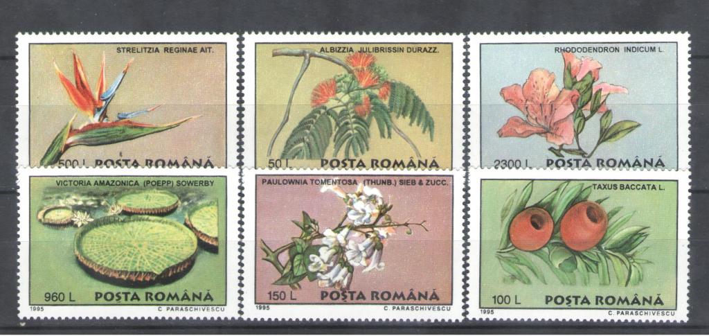 Румыния 1995г. Цветы. MNH.