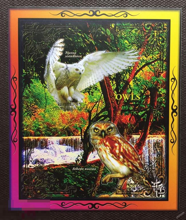 2015 ЦАР Фауна Птицы Совы ** А93 